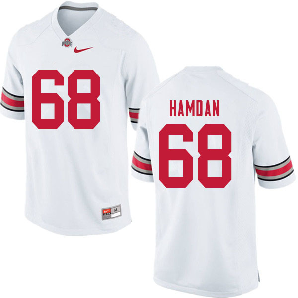 Men #68 Zaid Hamdan Ohio State Buckeyes College Football Jerseys Sale-White